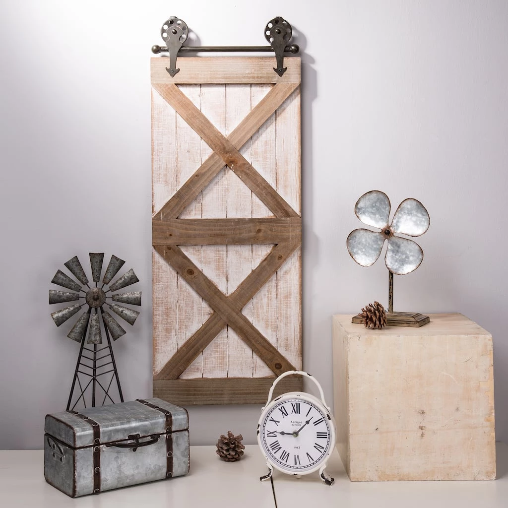Buy π Glitzhome® 35.25" Farmhouse Wooden Barn Door π 4 Buy π Glitzhome® 35.25" Farmhouse Wooden Barn Door π - Image 2