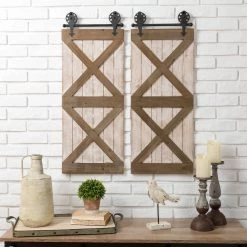 Buy π Glitzhome® 35.25" Farmhouse Wooden Barn Door π 12 Buy π Glitzhome® 35.25" Farmhouse Wooden Barn Door π -Glitzhome Sales D216282S 4