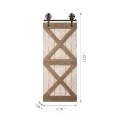 Buy π Glitzhome® 35.25" Farmhouse Wooden Barn Door π 15 Buy π Glitzhome® 35.25" Farmhouse Wooden Barn Door π -Glitzhome Sales D216282S 8