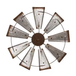 Flash Sale 🔔 Glitzhome® 22" Farmhouse Metal Galvanized Wind Spinner Wall Décor 👏 -Glitzhome Sales D216283S 6