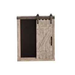 Flash Sale 🔥 Glitzhome® 19.75" Farmhouse Wooden Chalkboard Barn Door 😍 -Glitzhome Sales D216285S 7