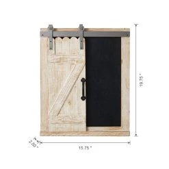 Flash Sale 🔥 Glitzhome® 19.75" Farmhouse Wooden Chalkboard Barn Door 😍 -Glitzhome Sales D216285S 8