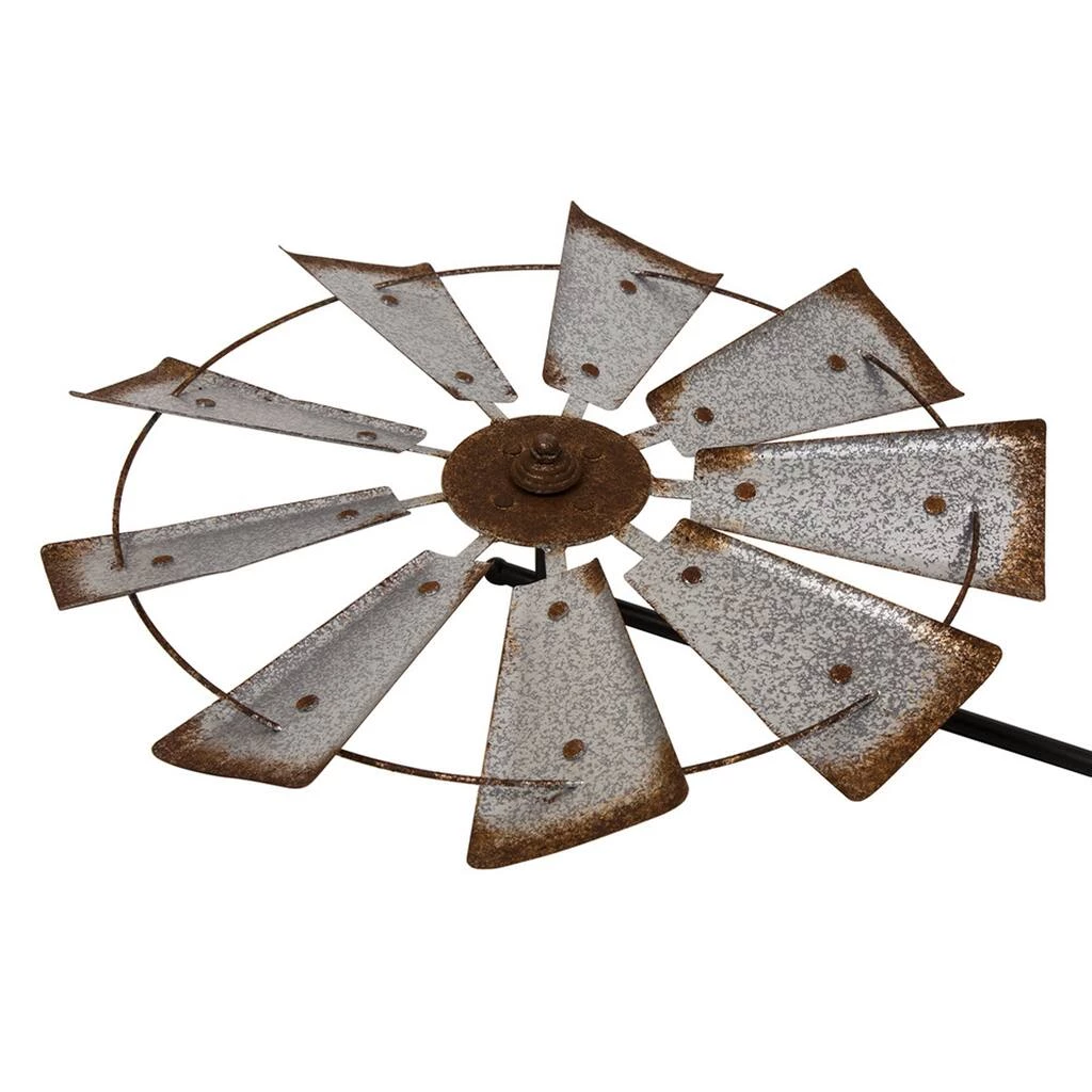 Outlet π Glitzhome® 69.41" Farmhouse Metal Galvanized Wind Spinner Décor π₯ 6 Outlet π Glitzhome® 69.41" Farmhouse Metal Galvanized Wind Spinner Décor π₯ - Image 4