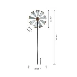 Outlet π Glitzhome® 69.41" Farmhouse Metal Galvanized Wind Spinner Décor π₯ 17 Outlet π Glitzhome® 69.41" Farmhouse Metal Galvanized Wind Spinner Décor π₯ -Glitzhome Sales D216290S 8