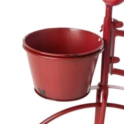 Wholesale 👍 Glitzhome® 25.98" Red Metal Bicycle Planter 🔔 -Glitzhome Sales D216299S 7