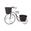 Budget 🔥 Glitzhome® 20.75" Black Metal Bicycle Planter 🛒 -Glitzhome Sales D216300S 1