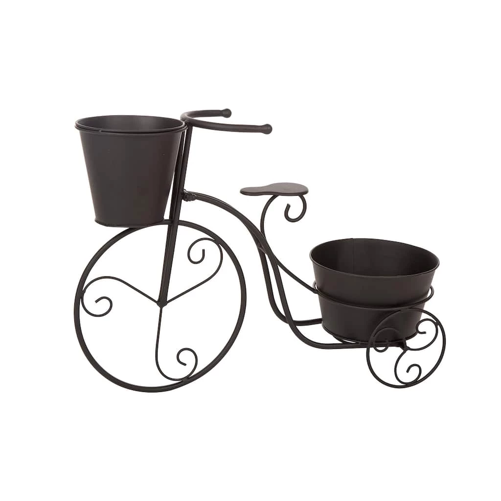 Budget π₯ Glitzhome® 20.75" Black Metal Bicycle Planter π 3 Budget π₯ Glitzhome® 20.75" Black Metal Bicycle Planter π