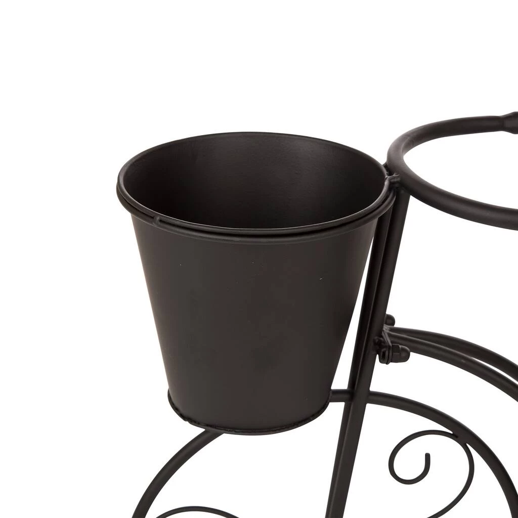 Budget π₯ Glitzhome® 20.75" Black Metal Bicycle Planter π 4 Budget π₯ Glitzhome® 20.75" Black Metal Bicycle Planter π - Image 2
