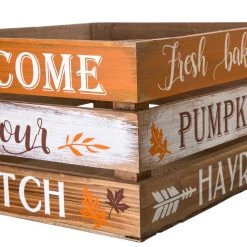 Promo π Glitzhome® Wooden Pumpkin Crate Set π 12 Promo π Glitzhome® Wooden Pumpkin Crate Set π -Glitzhome Sales D227687S 4