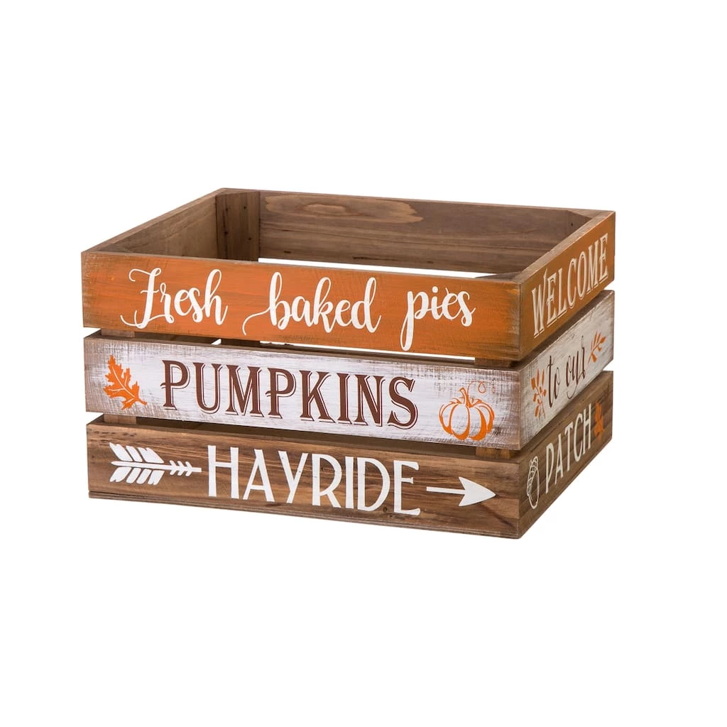 Promo π Glitzhome® Wooden Pumpkin Crate Set π 8 Promo π Glitzhome® Wooden Pumpkin Crate Set π - Image 6