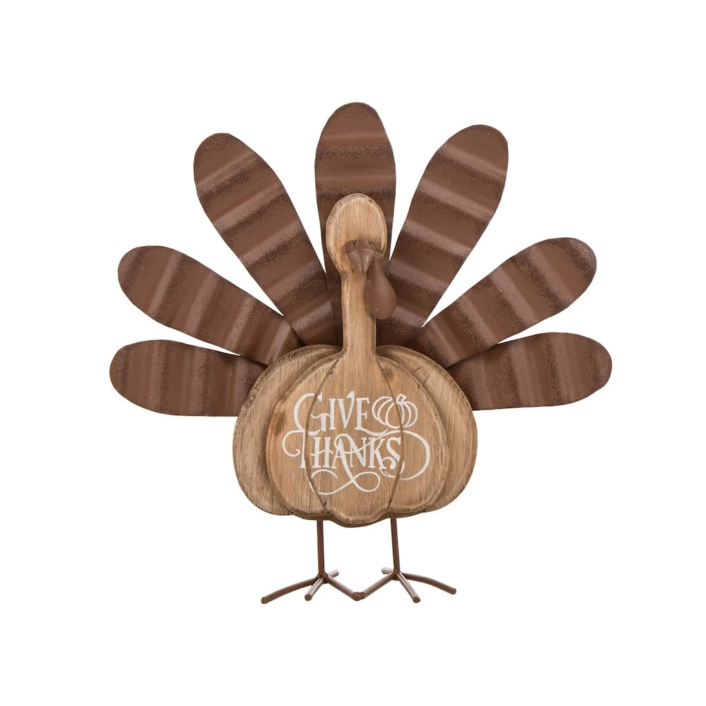 Cheapest π₯° Glitzhome® 12" Wood & Metal Turkey Tabletop Accent π 3 Cheapest π₯° Glitzhome® 12" Wood & Metal Turkey Tabletop Accent π