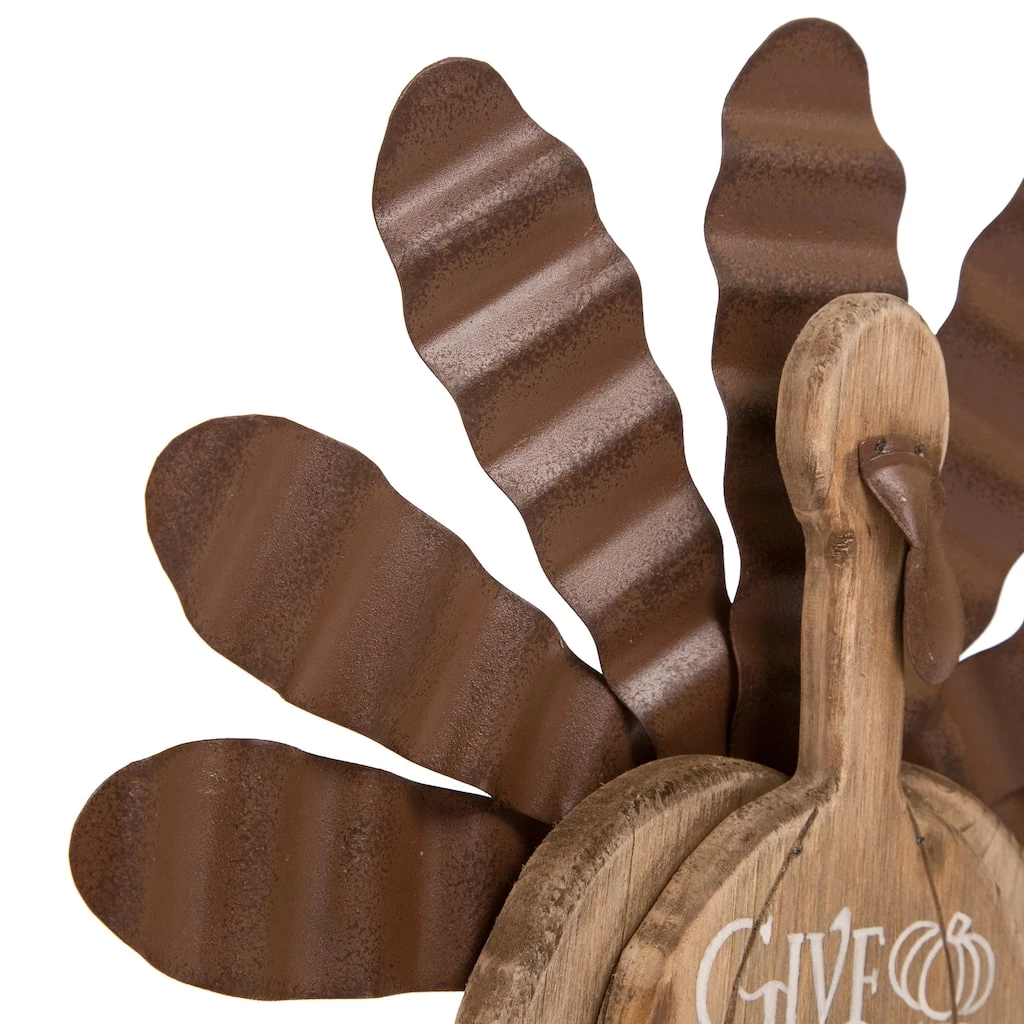 Cheapest π₯° Glitzhome® 12" Wood & Metal Turkey Tabletop Accent π 6 Cheapest π₯° Glitzhome® 12" Wood & Metal Turkey Tabletop Accent π - Image 4