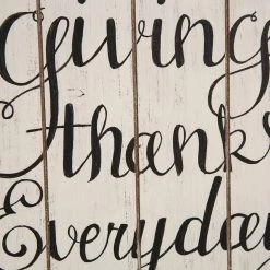 Hot Sale 🥰 Glitzhome® 15" Wooden Giving Thanks Wall Sign 👏 -Glitzhome Sales D227700S 3