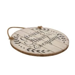 Hot Sale 🥰 Glitzhome® 15" Wooden Giving Thanks Wall Sign 👏 -Glitzhome Sales D227700S 4