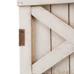 Cheap 👏 Glitzhome® White Wooden 👪 Thanksgiving Barn Door Décor ✨ -Glitzhome Sales D227701S 5