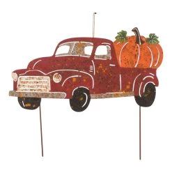 Outlet ⌛ Glitzhome® Metal Rusty Truck Décor Sign ⭐