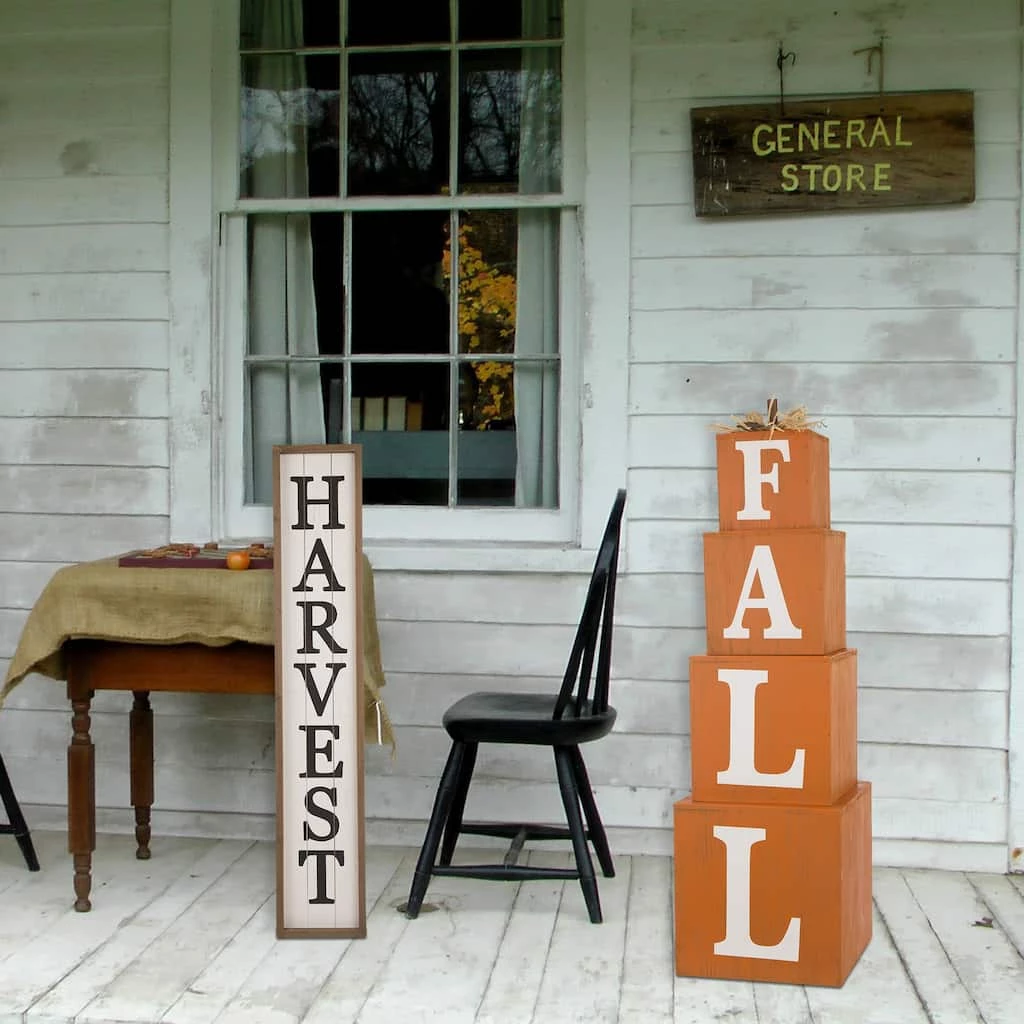 Discount β¨ Glitzhome® Wooden Harvest Porch Sign π― 4 Discount β¨ Glitzhome® Wooden Harvest Porch Sign π― - Image 2