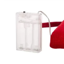 New 😀 Glitzhome® 21" LED Embroidered Reindeer Linen 🔔 Christmas Stocking 😉 -Glitzhome Sales D231656S 7