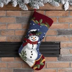Best Pirce ⭐ Glitzhome® 19" Snowman Hooked Stocking 🎁 -Glitzhome Sales D231659S 2