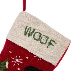 New 🛒 Glitzhome® 20" 🐶 Dog Hooked Stocking ⭐ -Glitzhome Sales D231660S 4