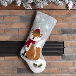 Top 10 ✔️ Glitzhome® 19" Fox Hooked Stocking 🧨 -Glitzhome Sales D231661S 3