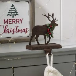 Hot Sale 🎉 Glitzhome® 6.5" Reindeer Stocking Holder ⌛ -Glitzhome Sales D231666S 3