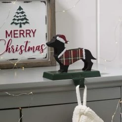 New 🌟 Glitzhome® 6" Dachshund Stocking Holder ⌛ -Glitzhome Sales D231667S 3