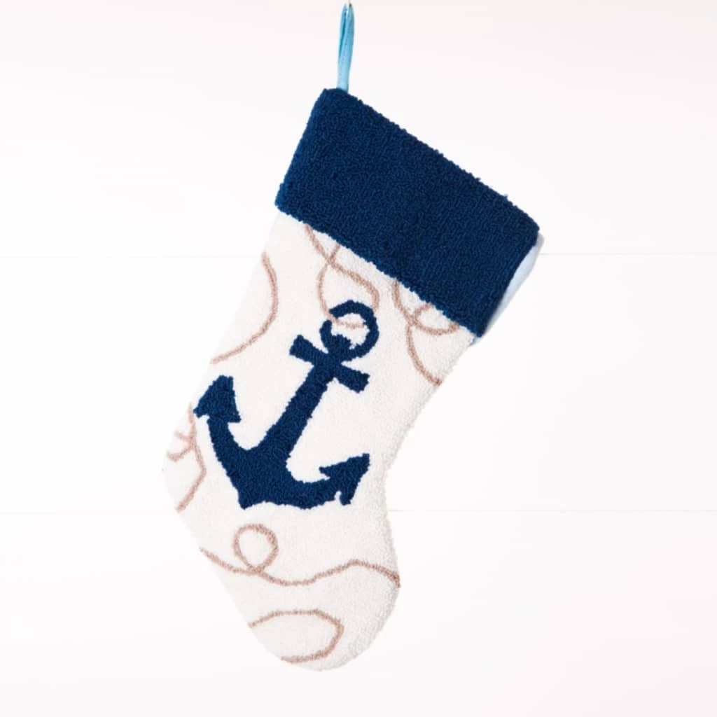 Cheap β¨ Glitzhome® 19" Anchor Hooked Stocking π₯° 3 Cheap β¨ Glitzhome® 19" Anchor Hooked Stocking π₯°