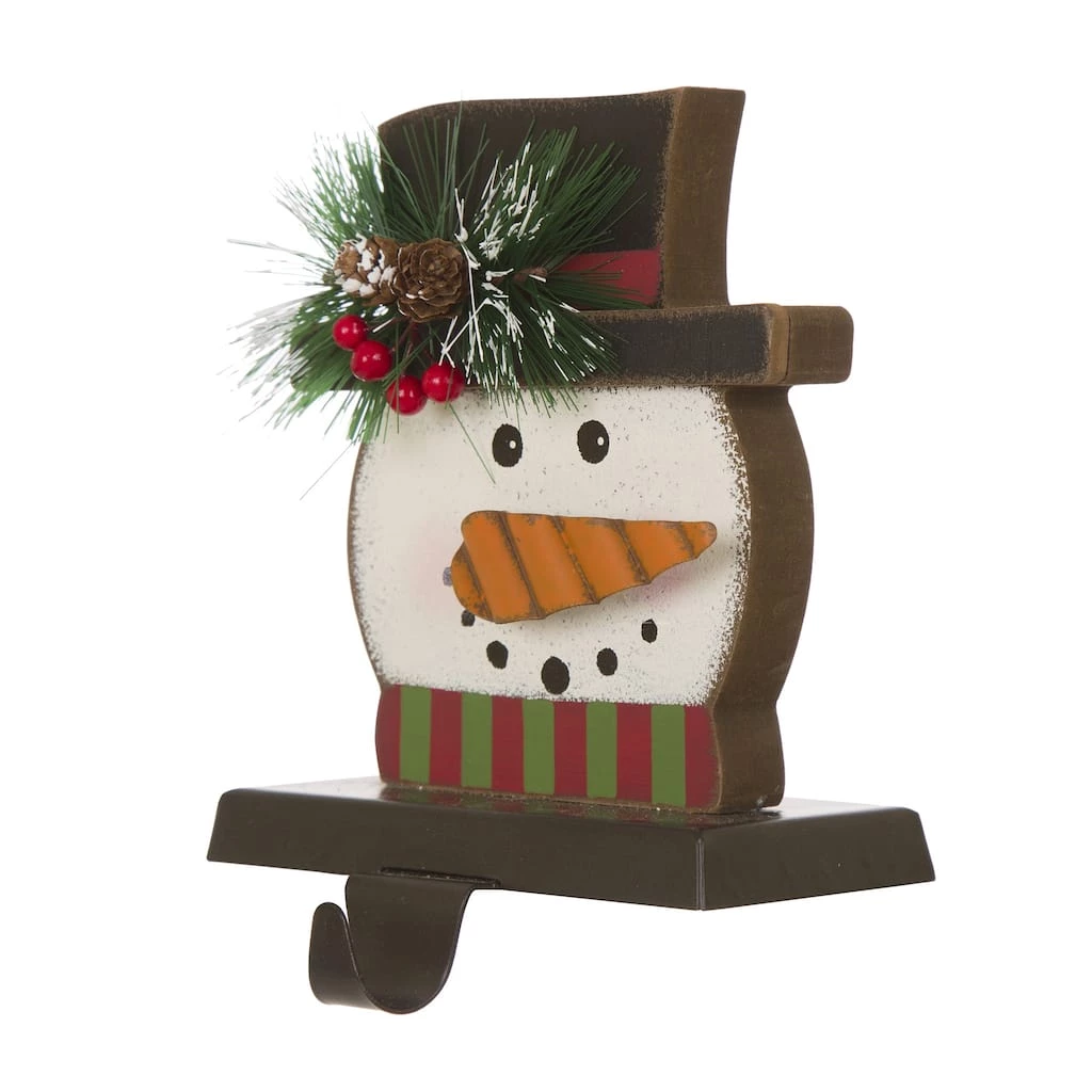 Promo π Glitzhome® 6.5" Snowman Head Stocking Holder π 5 Promo π Glitzhome® 6.5" Snowman Head Stocking Holder π - Image 3