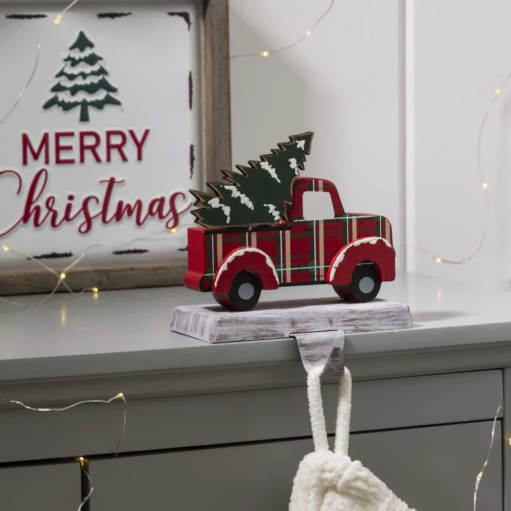 Flash Sale π Glitzhome® 6" Red Truck & Tree Stocking Holder π€© 5 Flash Sale π Glitzhome® 6" Red Truck & Tree Stocking Holder π€© - Image 3
