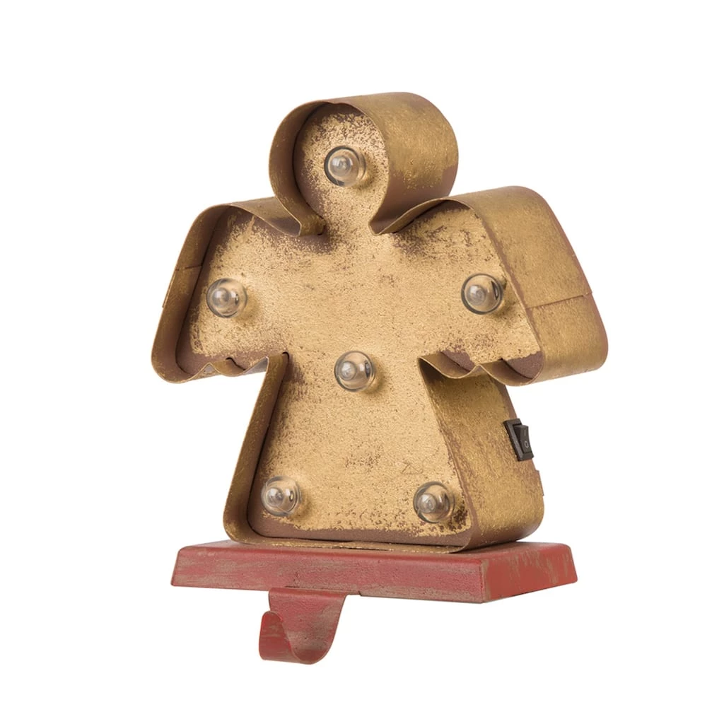 New π Glitzhome® 7.5" Marquee LED Angel Stocking Holder π 5 New π Glitzhome® 7.5" Marquee LED Angel Stocking Holder π - Image 3