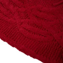 Best Pirce ❤️ Glitzhome® 52" Knitted Red 🔔 Christmas Tree 👗 Skirt 🥰 -Glitzhome Sales D231681S 8