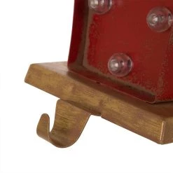 Deals 💯 Glitzhome® 7.5" Marquee LED Gift Box Stocking Holder 👏 -Glitzhome Sales D231688S 6