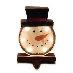 Best deal 🥰 Glitzhome® 7.5" Marquee LED Snowman Stocking Holder 🌟