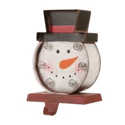 Best deal 🥰 Glitzhome® 7.5" Marquee LED Snowman Stocking Holder 🌟 -Glitzhome Sales D231689S 3