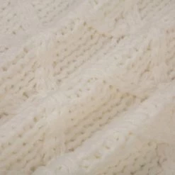 Cheap 🥰 Glitzhome® 52" Knitted White 🎅 Christmas Tree 👗 Skirt with Red Trim & Pom Pom ❤️ -Glitzhome Sales D231691S 6