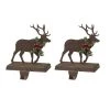 Best deal ✨ Glitzhome® 6.5" Reindeer Stocking Holder Set ✨ -Glitzhome Sales D231695S 1