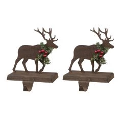 Best deal ✨ Glitzhome® 6.5" Reindeer Stocking Holder Set ✨