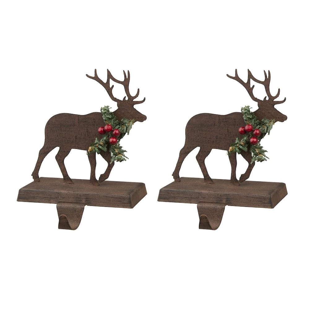 Best deal ✨ Glitzhome® 6.5" Reindeer Stocking Holder Set ✨ 3 Best deal ✨ Glitzhome® 6.5" Reindeer Stocking Holder Set ✨