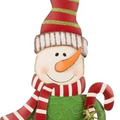 Buy 👍 Glitzhome® 3ft. Metal Snowman & Santa Yard Stake Set 💯 -Glitzhome Sales D231696S 5
