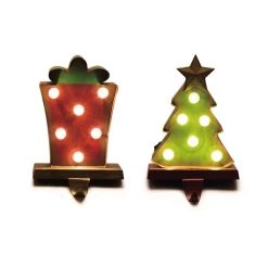 Hot Sale π₯ Glitzhome® LED Tree & Gift Box Stocking Holder Set π