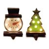 Best Pirce ✔️ Glitzhome® LED Snowman Head & Tree Stocking Holder Set ⭐ -Glitzhome Sales D231704S 1