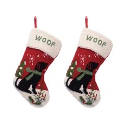 Best deal 🎉 Glitzhome® 20" 🐶 Dog Hooked Stockings, 2ct. 👍
