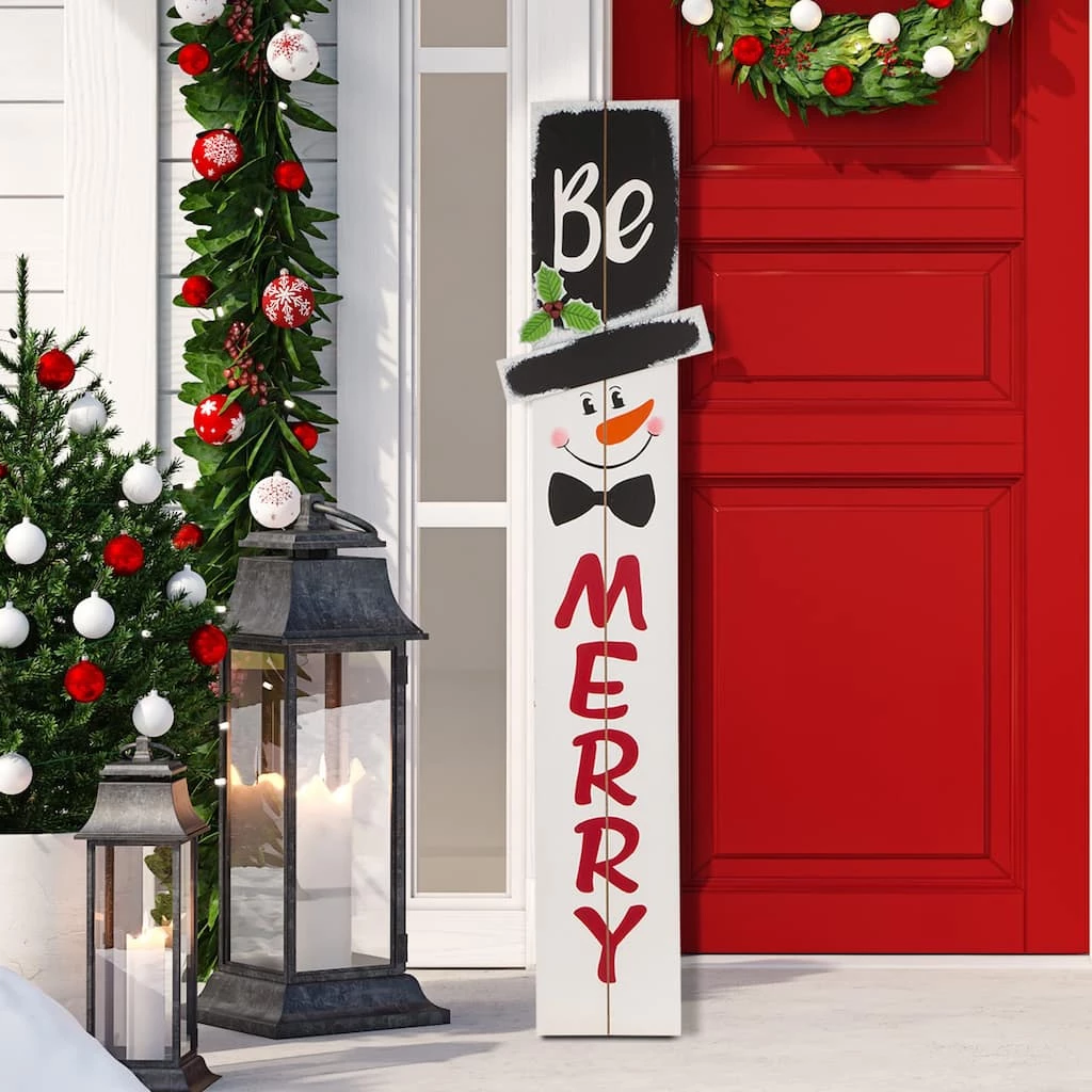 Flash Sale π Glitzhome® 42" Be Merry Wooden Snowman Porch Sign β 4 Flash Sale π Glitzhome® 42" Be Merry Wooden Snowman Porch Sign β - Image 2