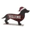 Wholesale 🌟 Glitzhome® 22" Wood & Metal Dachshund Welcome Porch Sign 🌟 -Glitzhome Sales D231736S 1