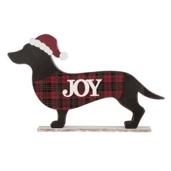 Wholesale 🌟 Glitzhome® 22" Wood & Metal Dachshund Welcome Porch Sign 🌟 -Glitzhome Sales D231736S 3