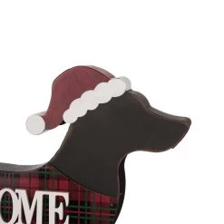 Wholesale 🌟 Glitzhome® 22" Wood & Metal Dachshund Welcome Porch Sign 🌟 -Glitzhome Sales D231736S 5