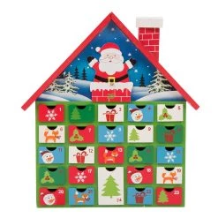 Deals 🛒 Glitzhome® 13.5" Wooden House Countdown Calendar Décor with Drawers 🎁