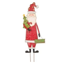 Outlet ✨ Glitzhome® 36" Santa Metal Yard Stake 🥰