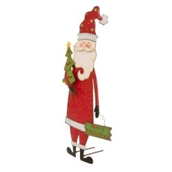 Outlet ✨ Glitzhome® 36" Santa Metal Yard Stake 🥰 -Glitzhome Sales D231769S 4